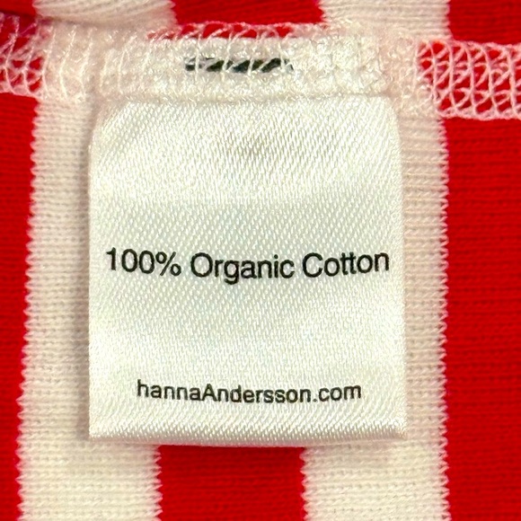 Hanna Andersson Sleeper Boys 9-18M 90 cm Girls Organic Pajamas Christmas Stripes - Picture 3 of 4
